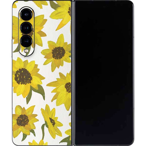 Cat Coq Sunflower Acrylic Galaxy Z Fold4 5G Skin